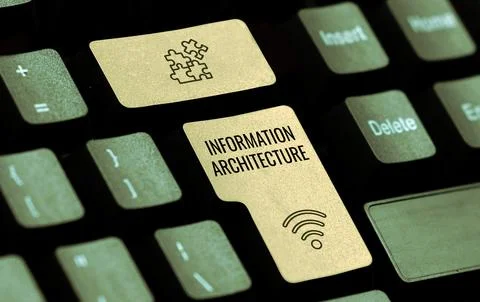 Conceptual caption Information Architecture. Internet Concept structural design 写真素材