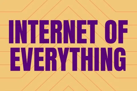 Conceptual caption Internet Of Everything. Business approach smart modern city Illustrazione stock