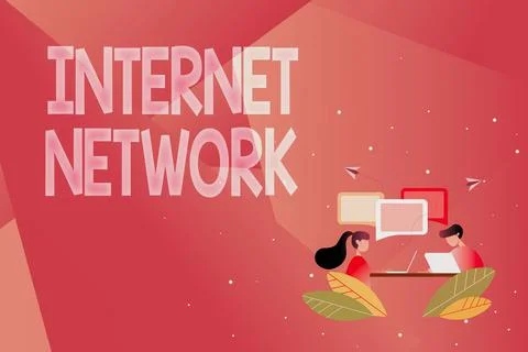 Conceptual caption Internet Network. Business concept connects computers イラスト素材
