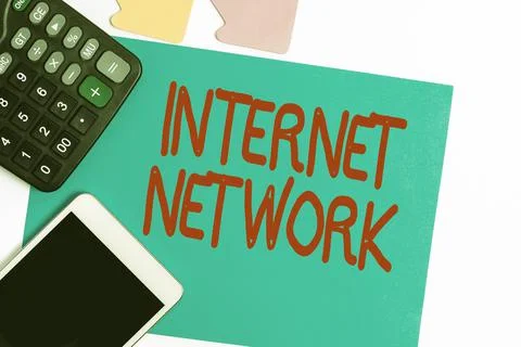 Conceptual caption Internet Network. Business overview connects computers Stock-Fotos