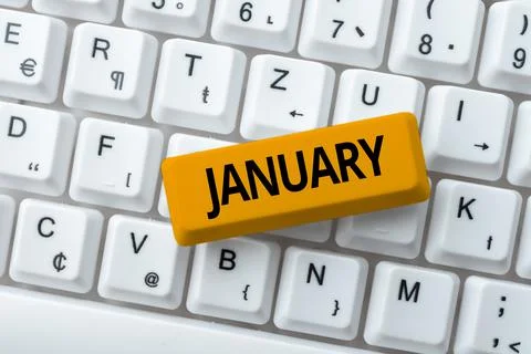 Conceptual caption January. Conceptual photo first month of the year and Stock Photos