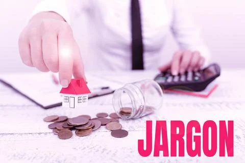 Conceptual caption Jargon. Internet Concept special words or expressions that Fotos Stock