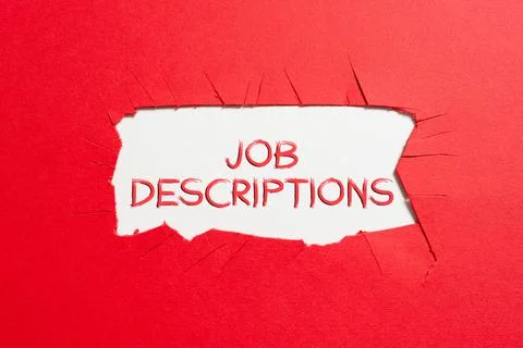 Conceptual caption Job Descriptions. Internet Concept difficulties in Stock Photos