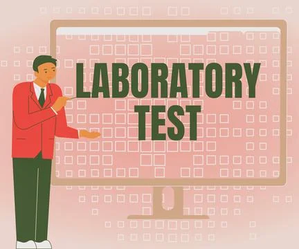 Conceptual caption Laboratory Test. Business showcase Determination of a medical 스톡 일러스트
