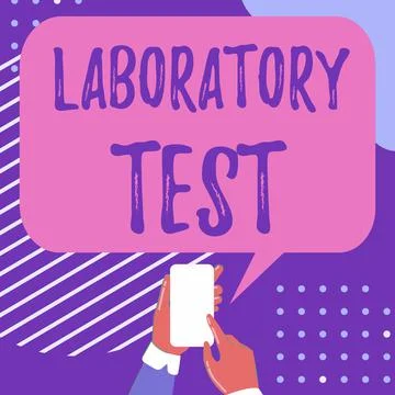 Conceptual caption Laboratory Test. Concept meaning Determination of a medical 스톡 일러스트
