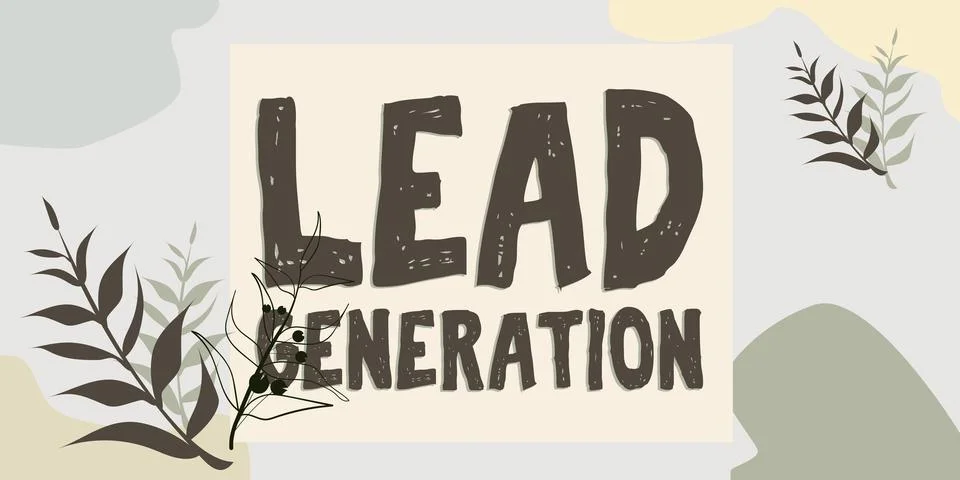 Conceptual caption Lead Generation. Concept meaning process of identifying and イラスト素材