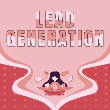 Conceptual caption Lead Generationinitiation of consumer interest or enquiry Ilustración de archivo