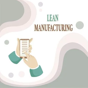 Conceptual caption Lean Manufacturing. Conceptual photo focus on minimizing イラスト素材