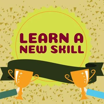 Conceptual caption Learn A New Skill. Concept meaning acquisition knowledge 스톡 일러스트