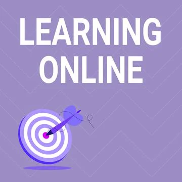 Conceptual caption Learning Online. Concept meaning Learn something new with the Illustrazione stock