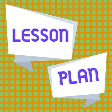 Conceptual caption Lesson Plan. Business concept a teacher's detailed イラスト素材