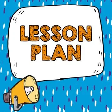 Conceptual caption Lesson Plan. Business showcase a teacher's detailed Stock Illustration
