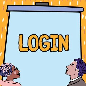 Conceptual caption Login. Internet Concept process by which an individual gains 스톡 일러스트