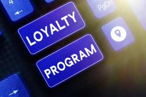 Conceptual caption Loyalty Program. Internet Concept marketing effort that Stock Photos