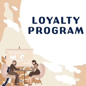 Conceptual caption Loyalty Program. Word for marketing effort that provide Illustrazione stock
