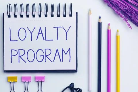 Conceptual caption Loyalty Program. Word Written on marketing effort that Fotos de archivo