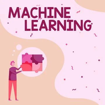 Conceptual caption Machine Learning. Business concept the concept that a イラスト素材