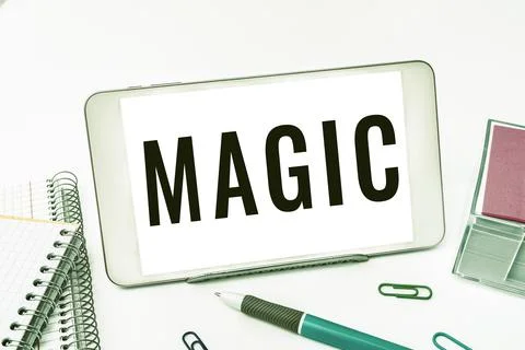 Conceptual caption Magic. Internet Concept power of influencing events using Stock-Fotos