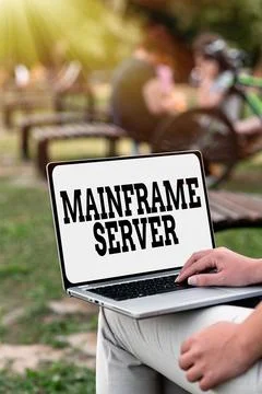 Conceptual caption Mainframe Server. Business approach designed for processing 스톡 사진