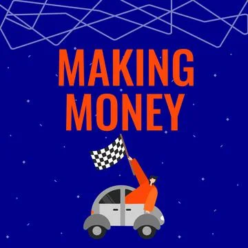 Conceptual caption Making Money. Concept meaning Giving the opportunity to make Stock Illustration