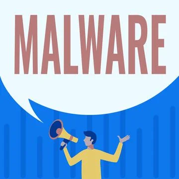 Conceptual caption Malware. Business overview malicious software or file that is Stock Illustration