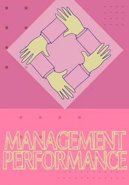 Conceptual caption Management Performance. Business idea feedback on Managerial 스톡 일러스트