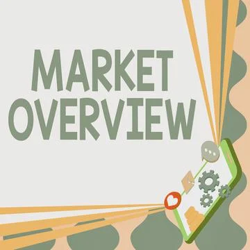 Conceptual caption Market Overview. Internet Concept brief synopsis of a Stock Illustration