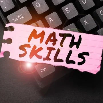 Conceptual caption Math Skills. Conceptual photo starting to learn how to count Stock Photos