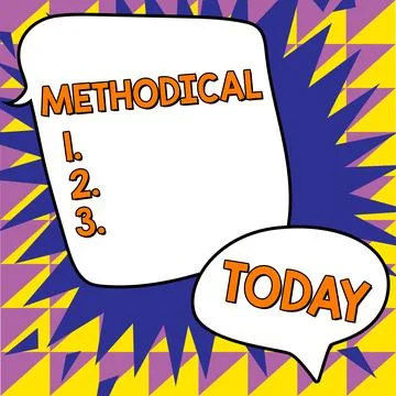 Conceptual caption Methodical. Business idea System of Methods used in a study Stock Illustration
