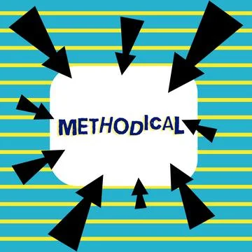 Conceptual caption Methodical. Business overview System of Methods used in a Stock Illustration