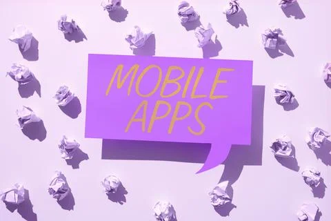 Conceptual caption Mobile Apps. Internet Concept a software application designed 스톡 사진