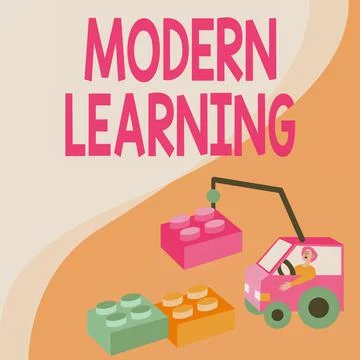 Conceptual caption Modern Learning. Business approach flexible and agile setup Stock Illustration