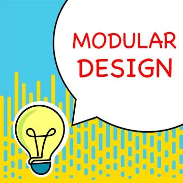 Conceptual caption Modular Design. Business overview product designing to 스톡 일러스트