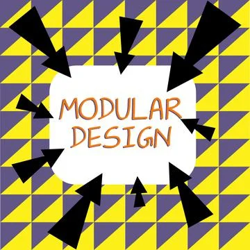 Conceptual caption Modular Design. Business concept product designing to produce Stock Illustration