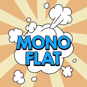Conceptual caption Mono Flat. Business approach lying at full length or spread Illustrazione stock