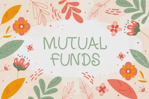 Conceptual caption Mutual Funds. Concept meaning An investment program funded by Stock Illustration