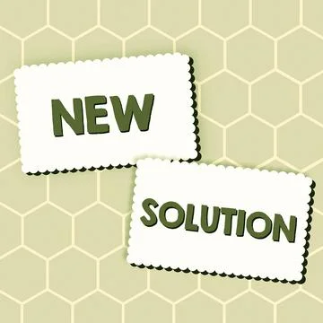 Conceptual caption New Solution. Business approach Modern Innovation Latest 스톡 일러스트