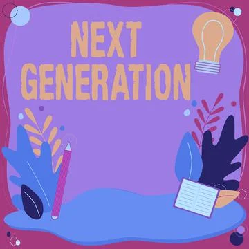 Conceptual caption Next Generation. Business approach product that has been Ilustración de archivo