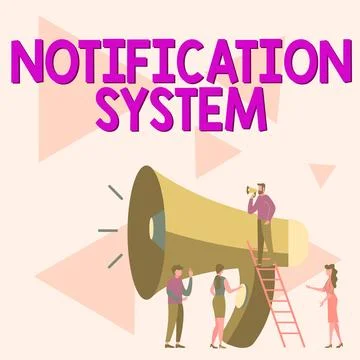 Conceptual caption Notification System. Business overview Do not forget to be Stock Illustration