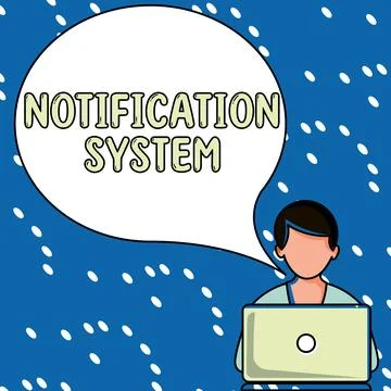 Conceptual caption Notification System. Business concept Do not forget to be Stock Illustration