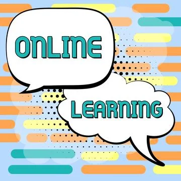 Conceptual caption Online Learning. Business overview Larning with the Stock Illustration