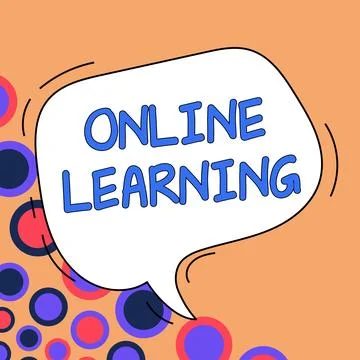 Conceptual caption Online Learning. Business concept Larning with the assistance Stock Illustration
