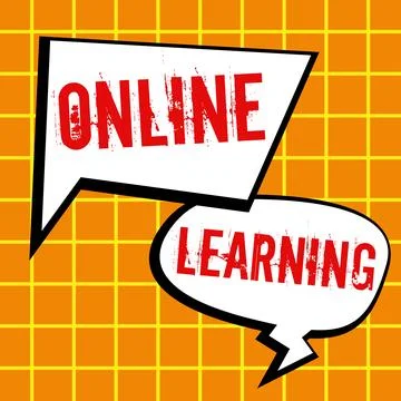 Conceptual caption Online Learning. Concept meaning Larning with the assistance 스톡 일러스트