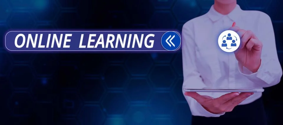Conceptual caption Online Learning. Concept meaning Larning with the assistance 写真素材