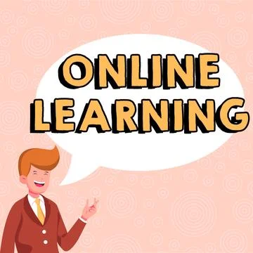 Conceptual caption Online Learning. Word for Larning with the assistance of the イラスト素材