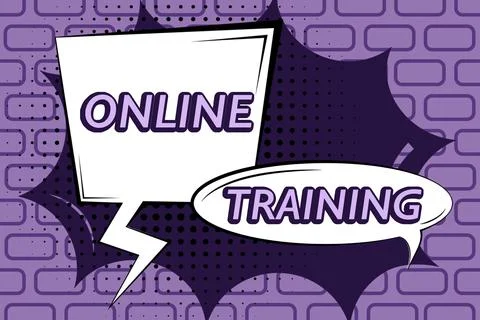 Conceptual caption Online TrainingTake the education program from the electronic イラスト素材