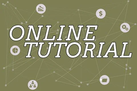 Conceptual caption Online Tutorial. Business showcase An individual is being Stock Illustration