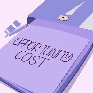 Conceptual caption Opportunity Cost. Internet Concept jobs handled or getting Illustration