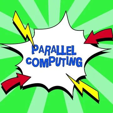 Conceptual caption Parallel Computing. Business approach simultaneous 스톡 일러스트
