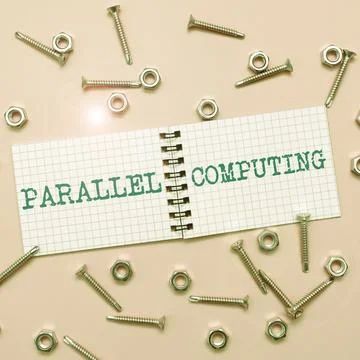 Conceptual caption Parallel Computing. Word Written on simultaneous calculation Stock-Fotos